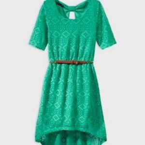 Sequin Hearts Girls dress with sleeves